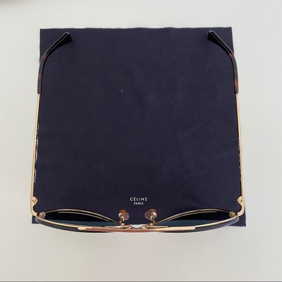 CÉLINE GOLD/BRONZE MIRROR AVIATOR 41391S J5G - Picture 13 of 14